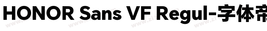 HONOR Sans VF Regul字体转换
